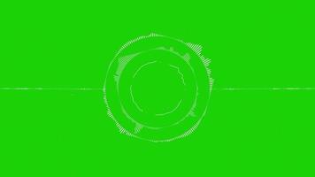 Ring and Wave Audio Spectrum with Particles on a Green Background video