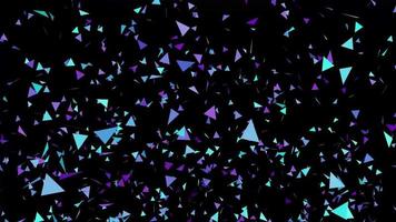 fête de confettis colorés, célébration ou explosion de félicitations sur fond noir video