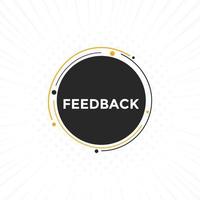 feedback button. feedback speech bubble. Colorful web banner. vector illustration. feedback sign icon