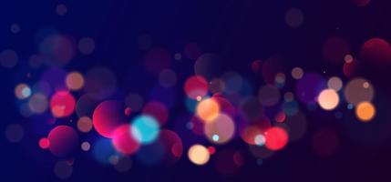 fondo de luces de colores bokeh. formas de círculos borrosos. vector