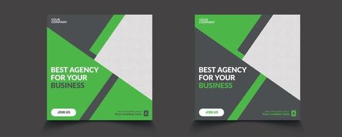Best agency for your business  social media post design vector