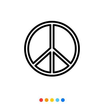 Peace sign, Vector, Icon, Illustration. vector