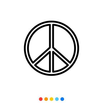 Peace sign, Vector, Icon, Illustration. vector