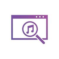 search music icons vector