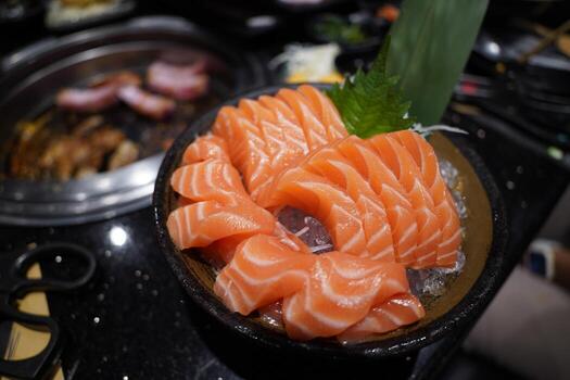 Tuna contains a large amount of omega-3 fatty acids. It is also rich in protein, iodine, B vitamins, selenium. photo