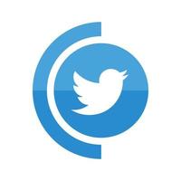 Twitter social media logo icon technology, network. background, Share, Like, Vector illustration