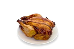 roasting chicken isolated on white background,clipping path photo