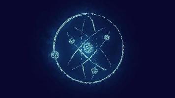 atom- vetenskap kärn energi animering video