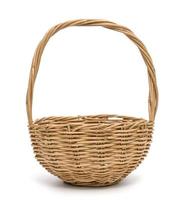 wicker basket isolated on a white background photo