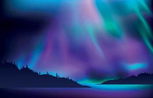 Beautiful Aurora Background vector