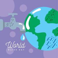 cartel del día mundial del agua vector