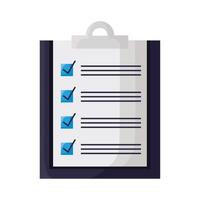 checklist clipboard document vector