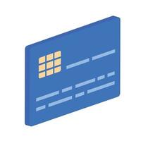 estilo isométrico de tarjeta de crédito vector
