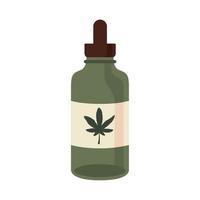 cuentagotas de cannabis medicinal vector