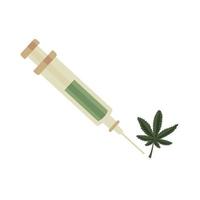 medicinal canabbis syringe vector