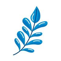 blue branch with leafs vector