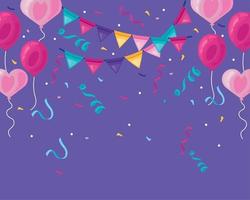 celebrating party decoration vector
