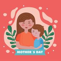 mothers day postcard vector