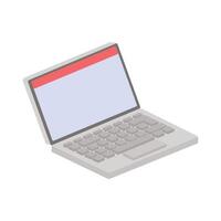 laptop computer isometric vector