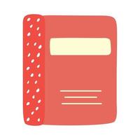 red text book vector