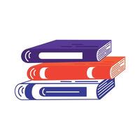 pile text book supplies vector