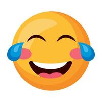 laugh emoji face vector