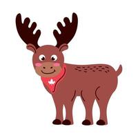 moose with canadian scarff vector