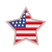 Usa flag in star vector