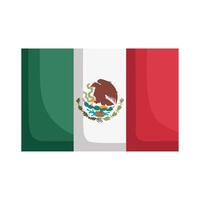 mexican flag country emblem vector