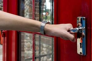 hand open the red door photo