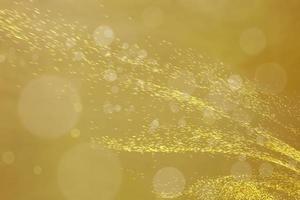 Colorful gold bokeh background of Christmas lights and New year photo