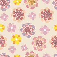 Seamless pattern of spring flowers. Digital scrap paper vector