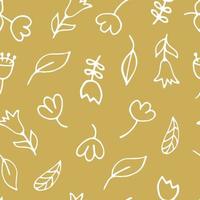 Seamless pattern of spring flowers. Digital scrap paper vector