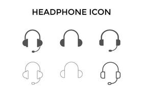 Headphones earphones icon vector