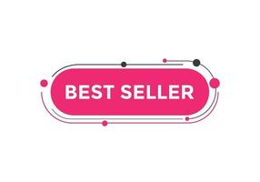 Best seller text button. speech bubble. Best seller Colorful web banner template. vector illustration