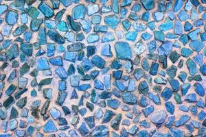 blue stone wall construction background photo