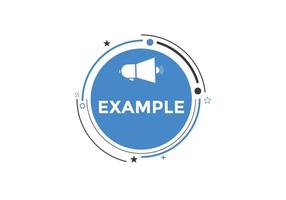 botón de ejemplo. burbuja de diálogo. ejemplo colorido banner web. ilustración vectorial vector