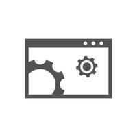 website optimization icons. website page development symbol icon. Concept for SEO and web design vector