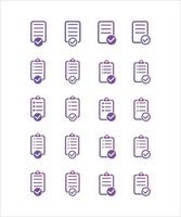 set of checklist icon. Vector illustration. Checklist sign symbol apps or web interface