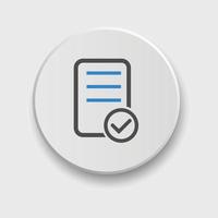 checklist icon. Vector illustration. Checklist sign symbol apps or web interface with button