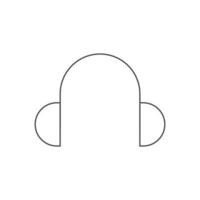 Headphones earphones icon vector