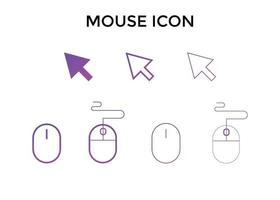 conjunto de iconos de mouse y cursor. cursor del puntero del clic del mouse para el sitio web u otros vector