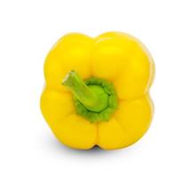 Yellow sweet bell pepper isolated on white background ,include clipping path photo