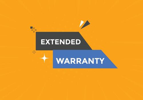 Extended warranty text button. speech bubble. Extended warranty Colorful web banner. vector illustration