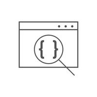 Web code icons. Website coding icon symbol vector