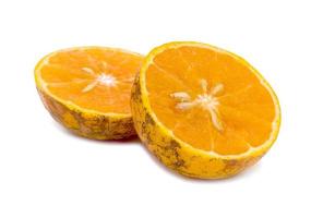 half of orange isolated on the white background,Thai fruit photo
