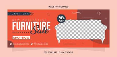 Furniture Mega Sale Banner Design Template vector