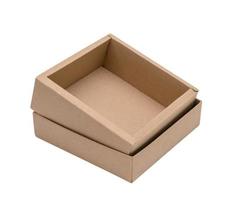 Brown paper box isolated on white background,clipping path photo