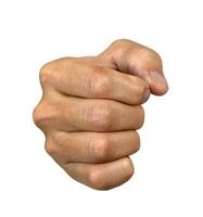 right hand fist isolated on white background,clipping path photo