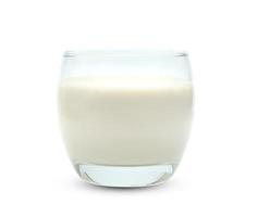 soybean milk and bubble foam in transparent glass isolated on white background ,include clipping path